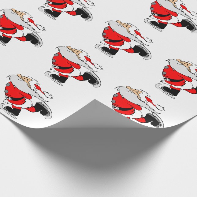 Skridskoåkande Tomte Presentpapper (Hörn)