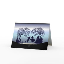 Skridskoåkning i parkera - Silhouette