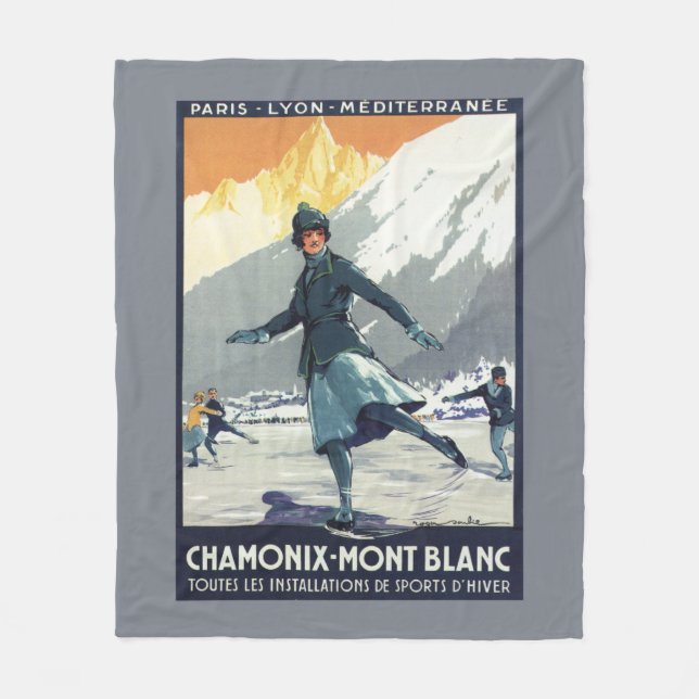 Skridskoåkning - olympisk Promoaffisch för PLM Fleecefilt (Framsidan)