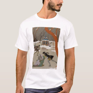 Skridskoåkning på den djupfryst sjön tee shirt