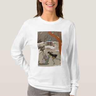 Skridskoåkning på den djupfryst sjön tee shirt