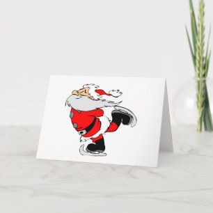 Skridskoåkning Santa Helgkort