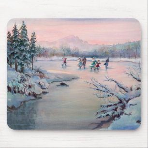 SKRIDSKOÅKNING & SNÖFLINGOR av SHARON SHARPE Musmatta