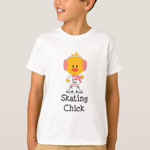 Skridskoåkningchicken lurar T-tröja T-shirt