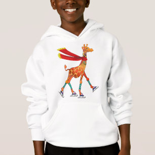 Skridskoåkninggiraff med scarfen tröja