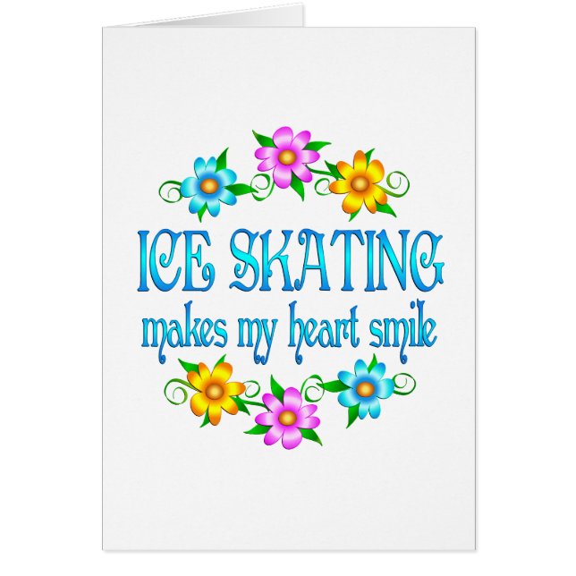 Skridskoåkningleenden Hälsningskort (Framsidan)