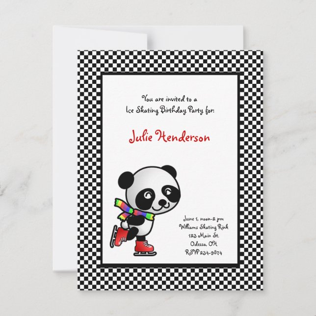 Skridskoåkningpartyinbjudan Inbjudningar (Framsida)