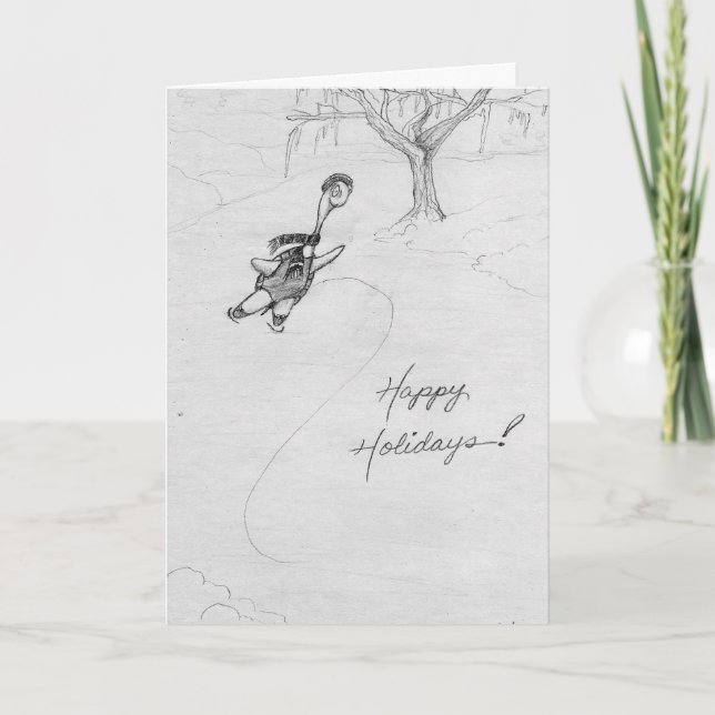 Skridskoåkningsköldpadda Helgkort (Framsida)