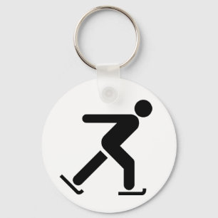 Skridskoåkningsymbol Keychain Nyckelring