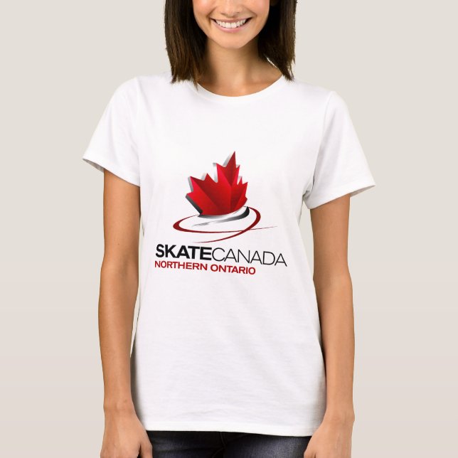 SkridskoKanada nordlig Ontario logotyp T Shirt (Framsida)