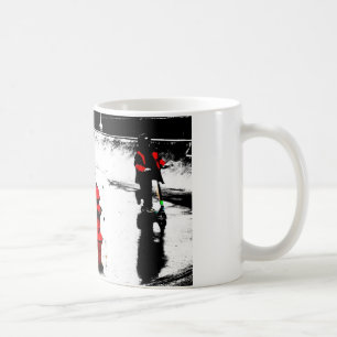 Skridskon parkerar kaffemugg