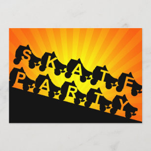 skridskoparty: solnedgångstrålar inbjudningar