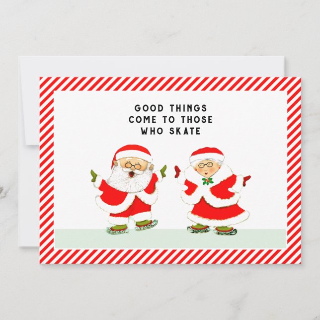 skridskor julkort (Framsida)
