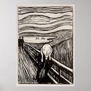 Skriet (1895) av Edvard Munch Poster