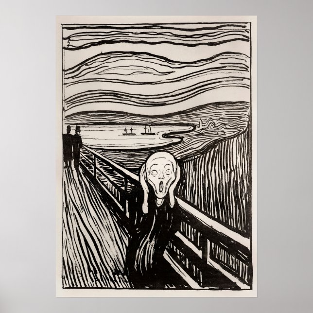 Skriet (1895) av Edvard Munch Poster (Framsidan)