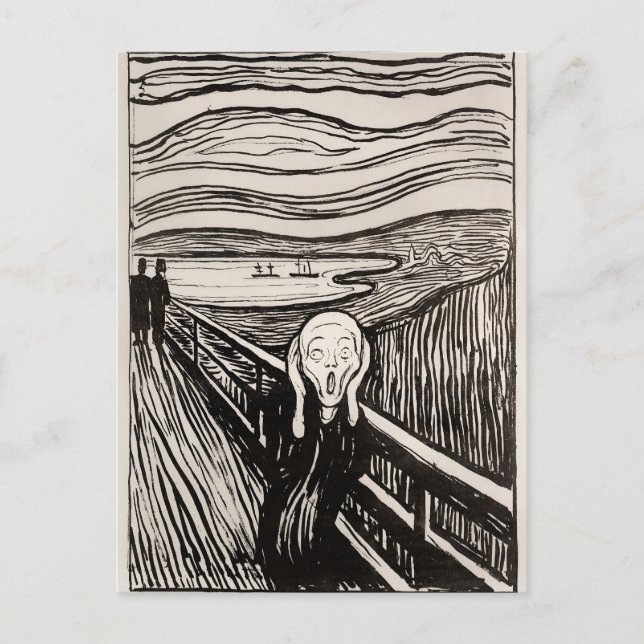 Skriet (1895) av Edvard Munch Vykort (Framsida)