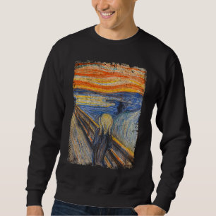 Skriet Av Edvard Konstnär Munch Berömd Målning Lång Ärmad Tröja