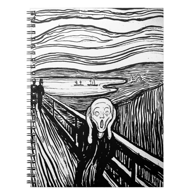 Skriet av Edvard Munch Anteckningsbok Med Spiral (Framsidan)