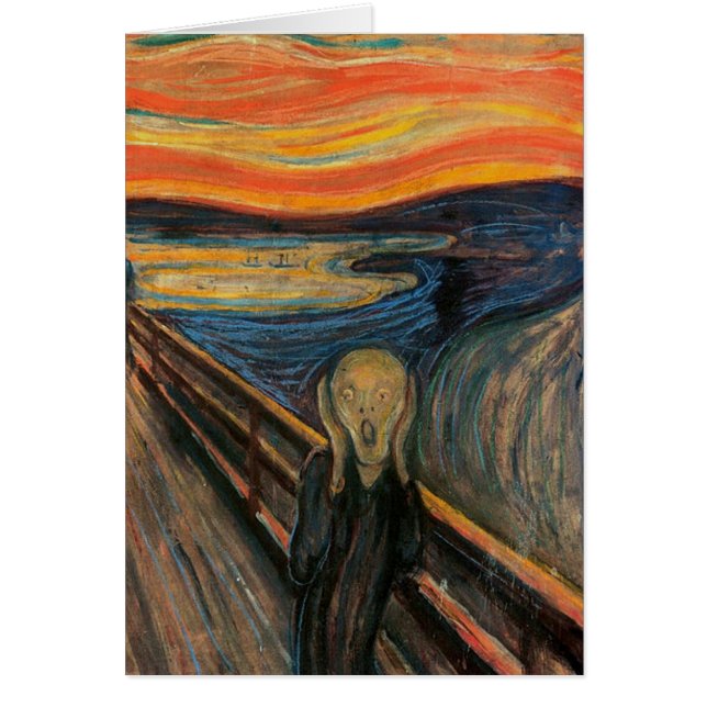 Skriet av Edvard Munch Hälsningskort (Framsidan)