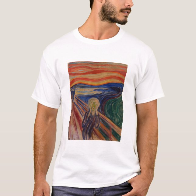 Skriet av Edvard Munch – Ikonisk Konst T Shirt (Framsida)