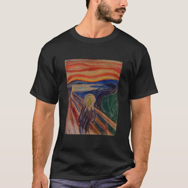 Skriet av Edvard Munch – Ikonisk Konst T Shirt (Framsida)