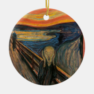 Skriet av Edvard Munch Julgransprydnad Keramik