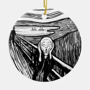 Skriet av Edvard Munch Julgransprydnad Keramik