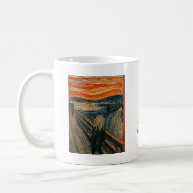Skriet av Edvard Munch Kaffemugg (Vänster)