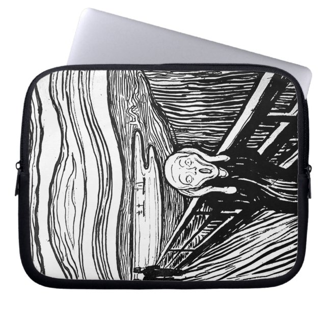 Skriet av Edvard Munch Laptop Fodral (Framsidan)