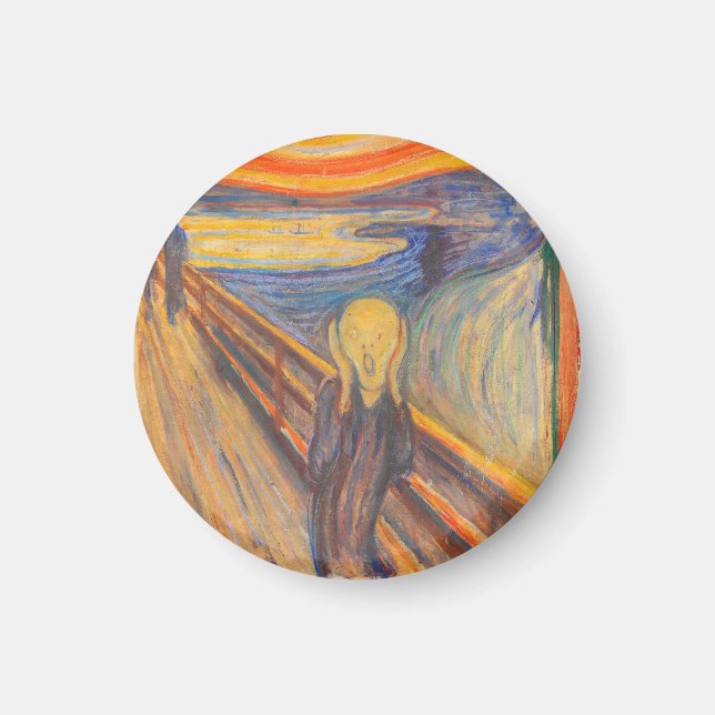Skriet av Edvard Munch Magnet (Framsidan)