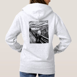 Skriet av Edvard Munch – Svart Linjekonst T Shirt