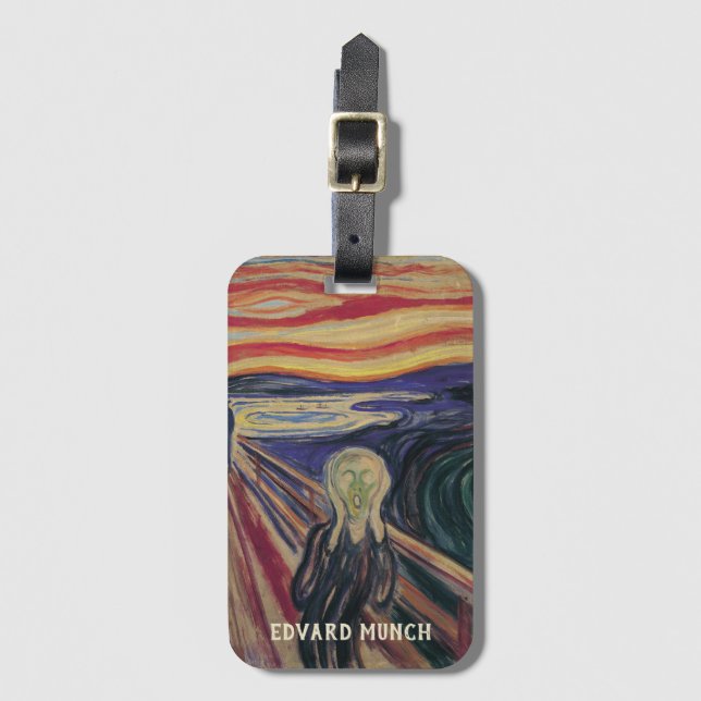 Skriet av Edvard Munch, Vintage expressionism Bagagebricka (Framsida vertikal)