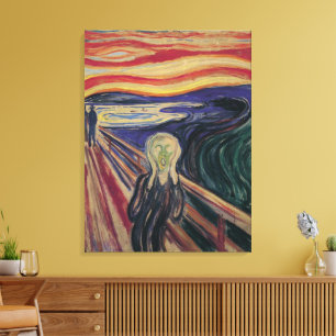 Skriet av Edvard Munch, Vintage expressionism Canvastryck