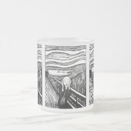 Skriet av Munch – svart linje litografi Frostad Glasmugg