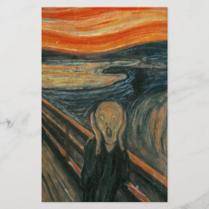 Skriet - Edvard Munch. Målningillustration Brevpapper