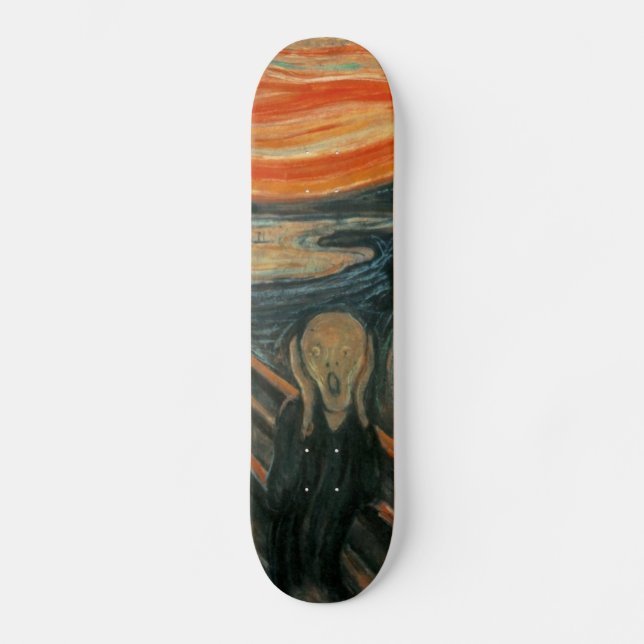 Skriet - Edvard Munch Mini Skateboard Bräda 18,5 Cm (Framsida)