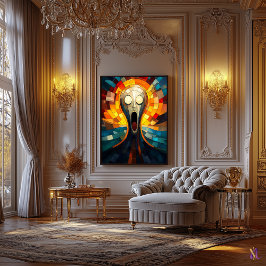 Skriet Glasmosaikkonstverk Canvastryck