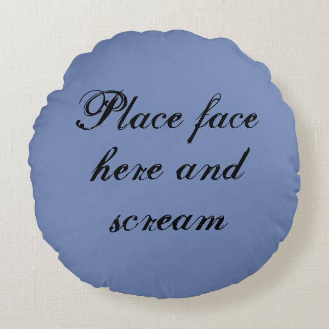 Skriet kudder rund kudde (Framsidan)