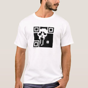Skriet QR kodifierar T-shirt