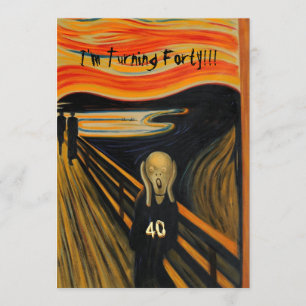 Skriet - rolig 40th födelsedag inbjudningar