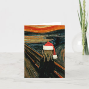 Skriet Santa noterar kortet Helgkort