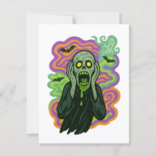 Skriet – Zombie Karikatyr Vykort