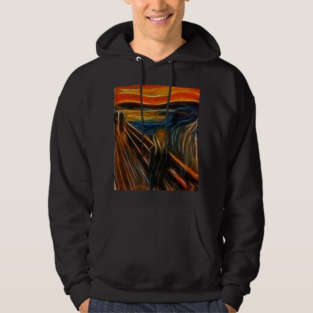 Skrifractalen som målar Edvard Munch Hoodie (Framsida)