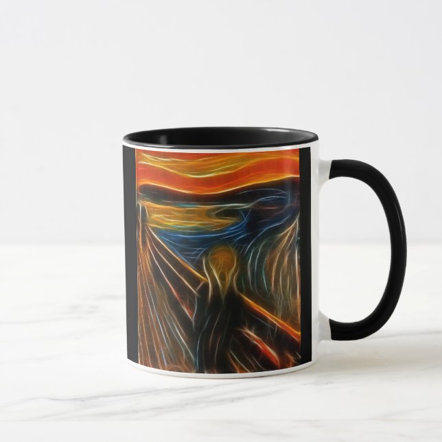 Skrifractalen som målar Edvard Munch Mugg (Höger)