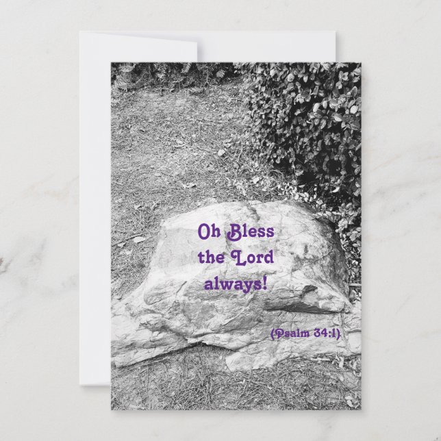 Skrift av Lovsång Platt Lyckönskningskort (Framsida)