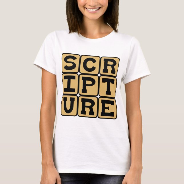 Skrift, biblisk studie t shirt (Framsida)