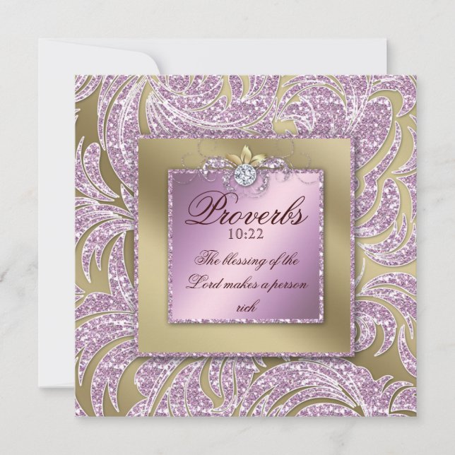 Skrift Guds Försörjning Ordspråksboken 10:22 Inbjudningar (Framsida)