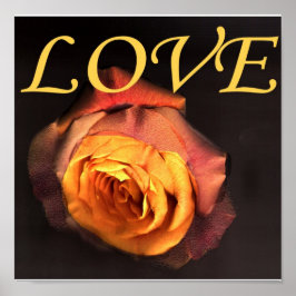 SKRIFT KÄRLEK OCH RO POSTER