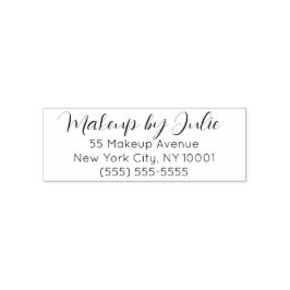Skrift Makeup Studio Namn Returadress Självfärgande Stämpel