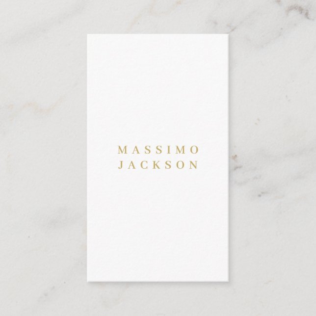 Skrift med minimalistisk, professionell serif i gu tilläggskort (Framsida)